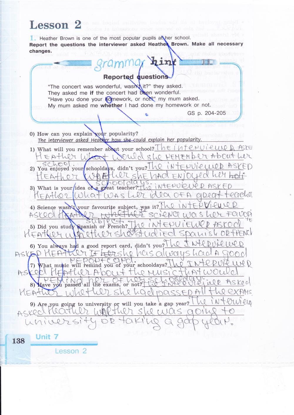 гдз 9 класс рабочая тетрадь страница 138 английский язык Кузовлев, Лапа