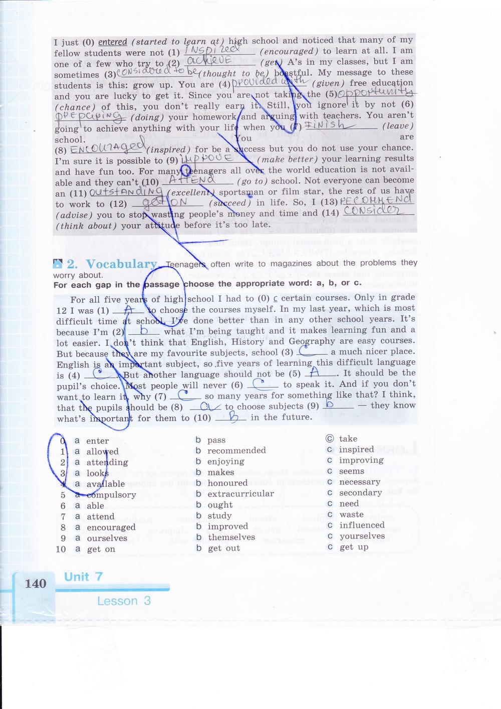 гдз 9 класс рабочая тетрадь страница 140 английский язык Кузовлев, Лапа