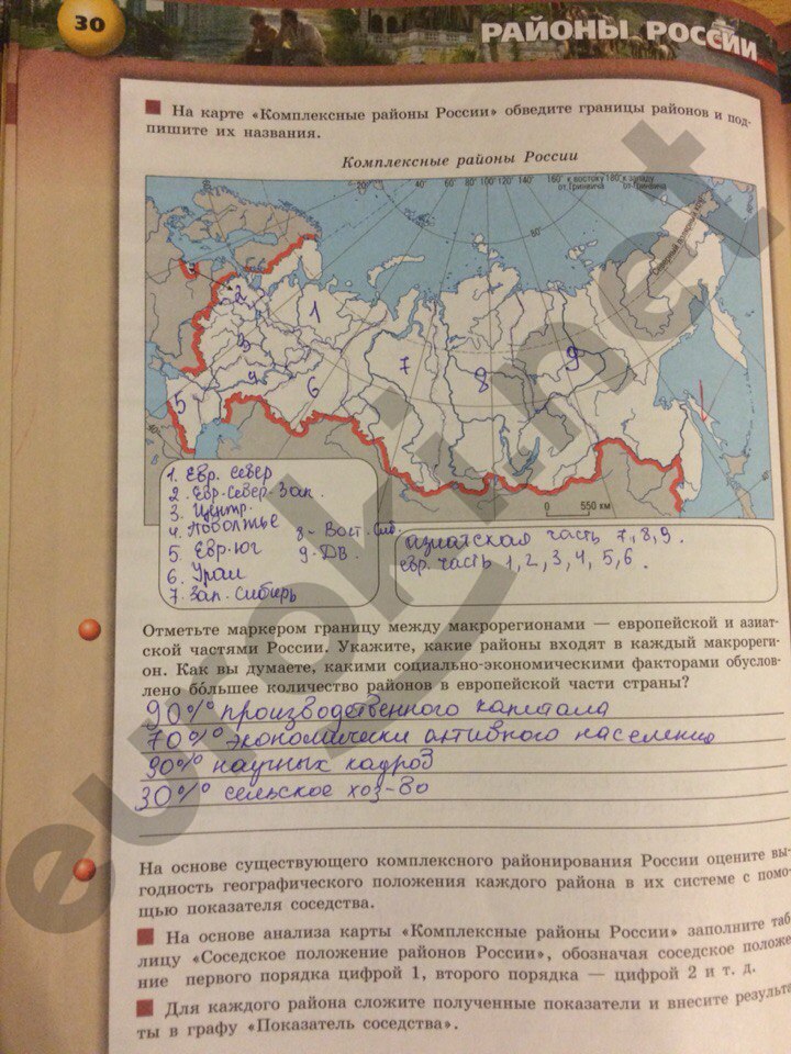 гдз 9 класс тетрадь-практикум страница 30 география Ольховая, Протасова