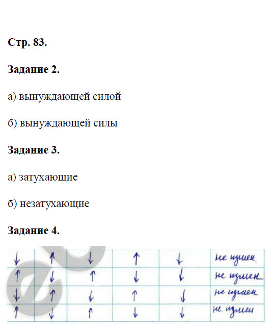 гдз 9 класс рабочая тетрадь страница 83 физика Перышкин