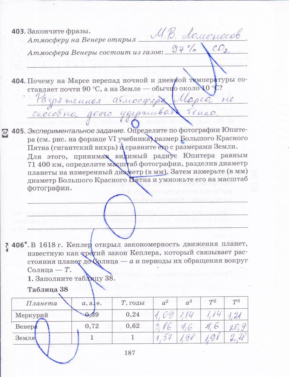 гдз 9 класс рабочая тетрадь страница 187 физика Пурышева, Важеевская, Чаругин