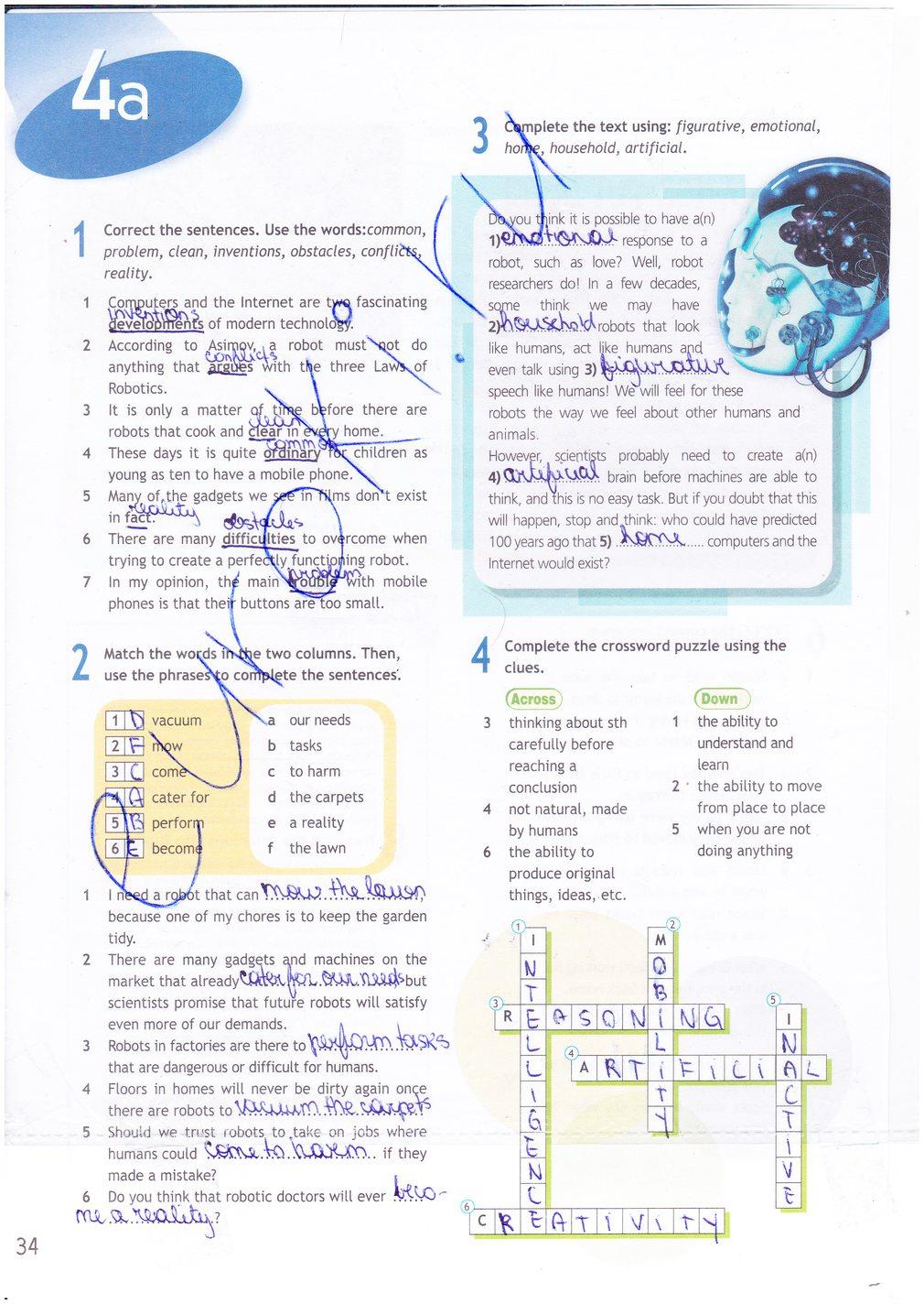 гдз 9 класс рабочая тетрадь страница 34 английский язык Ваулина, Дули