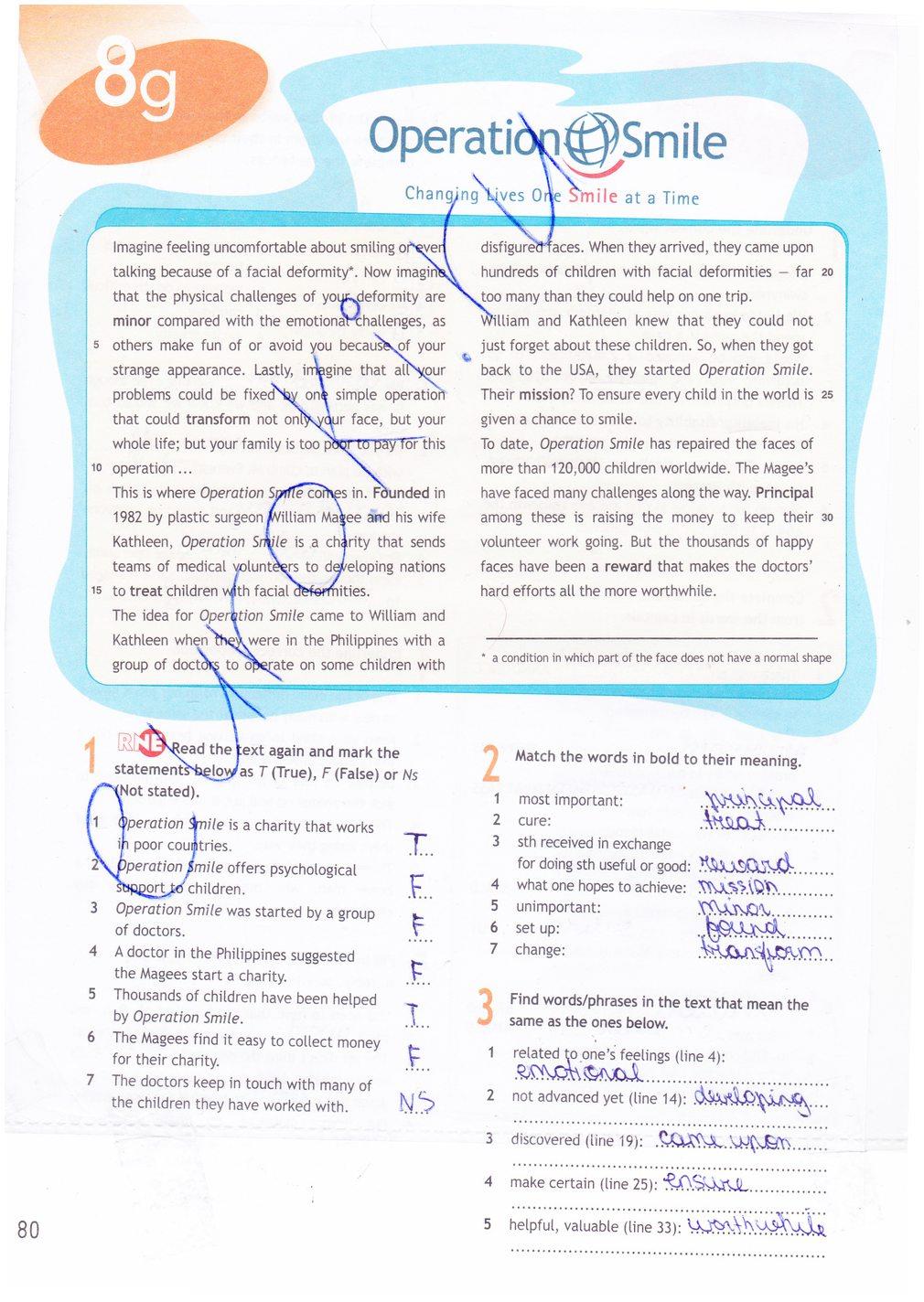 гдз 9 класс рабочая тетрадь страница 80 английский язык Ваулина, Дули